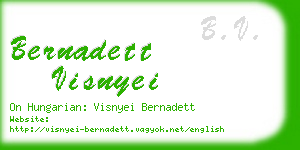 bernadett visnyei business card